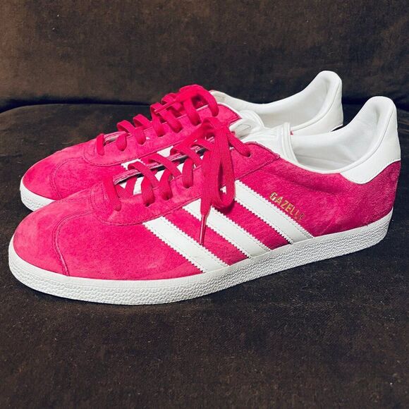 adidas Gazelle Collage Burgundy Suede White Worn Once B41645 2021 11 US 10.5 UK - Picture 3 of 7